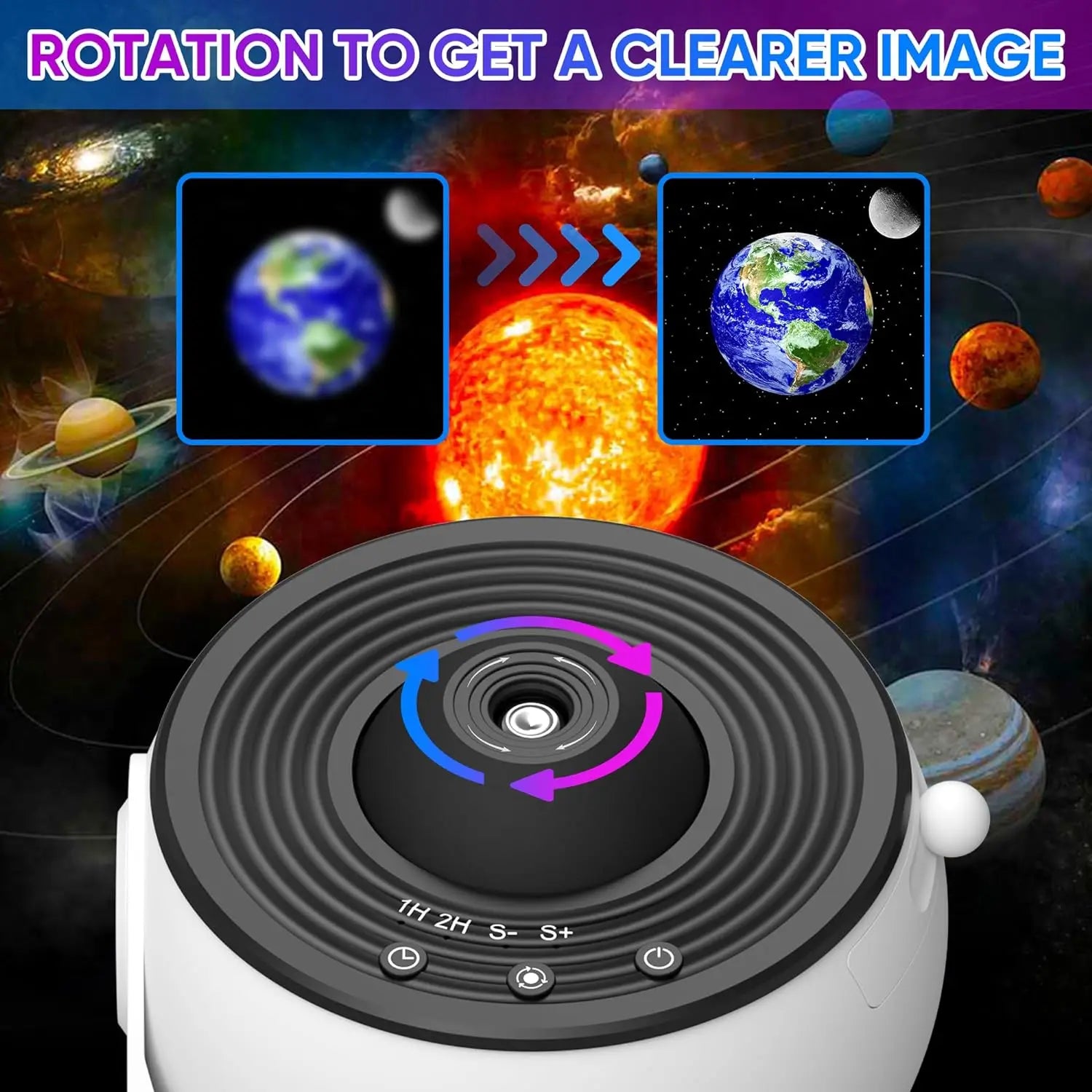Проектор Galaxy для спальни, 13 фильмов, HD-изображение, звездный проектор, ночник, вращающийся на 360°, детский планетарий