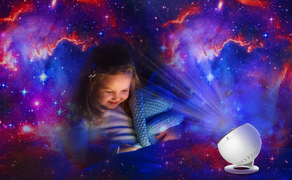 Проектор Galaxy для спальни, 13 фильмов, HD-изображение, звездный проектор, ночник, вращающийся на 360°, детский планетарий