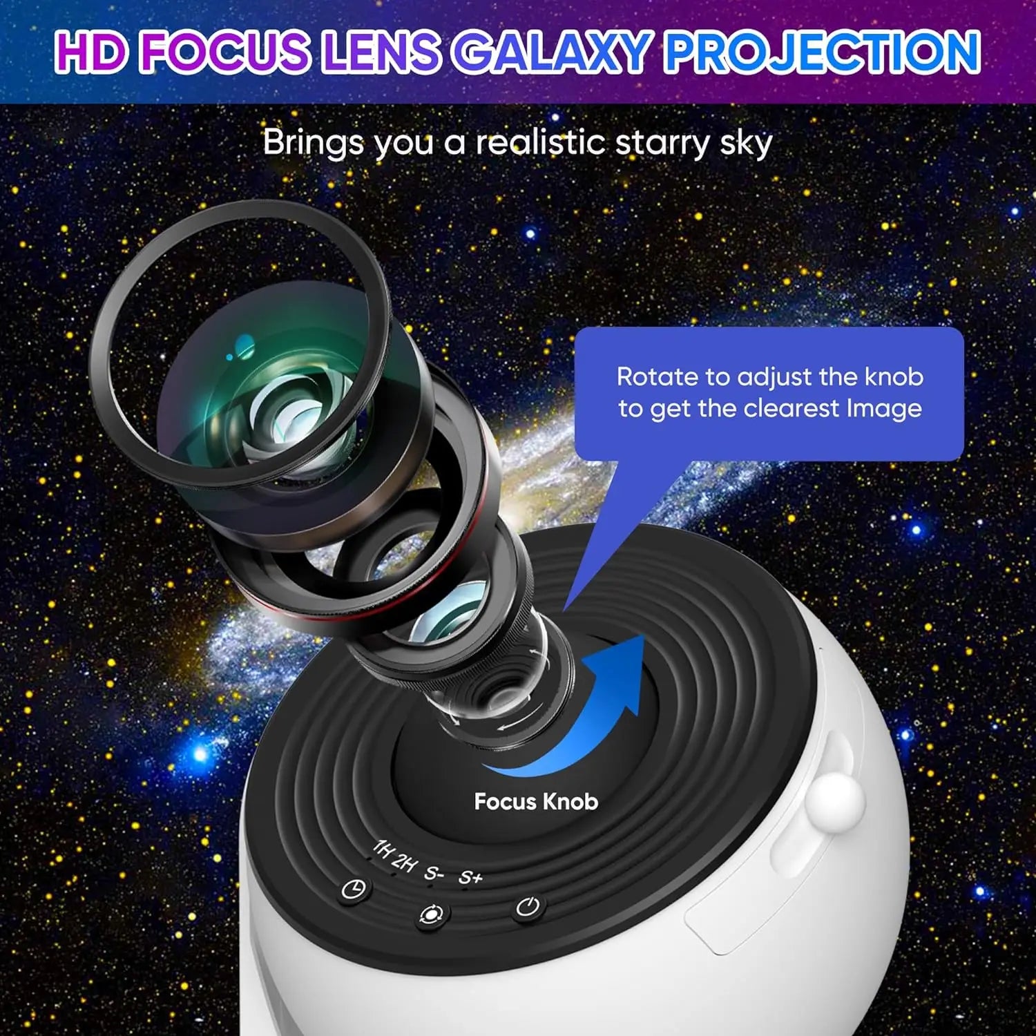 Проектор Galaxy для спальни, 13 фильмов, HD-изображение, звездный проектор, ночник, вращающийся на 360°, детский планетарий