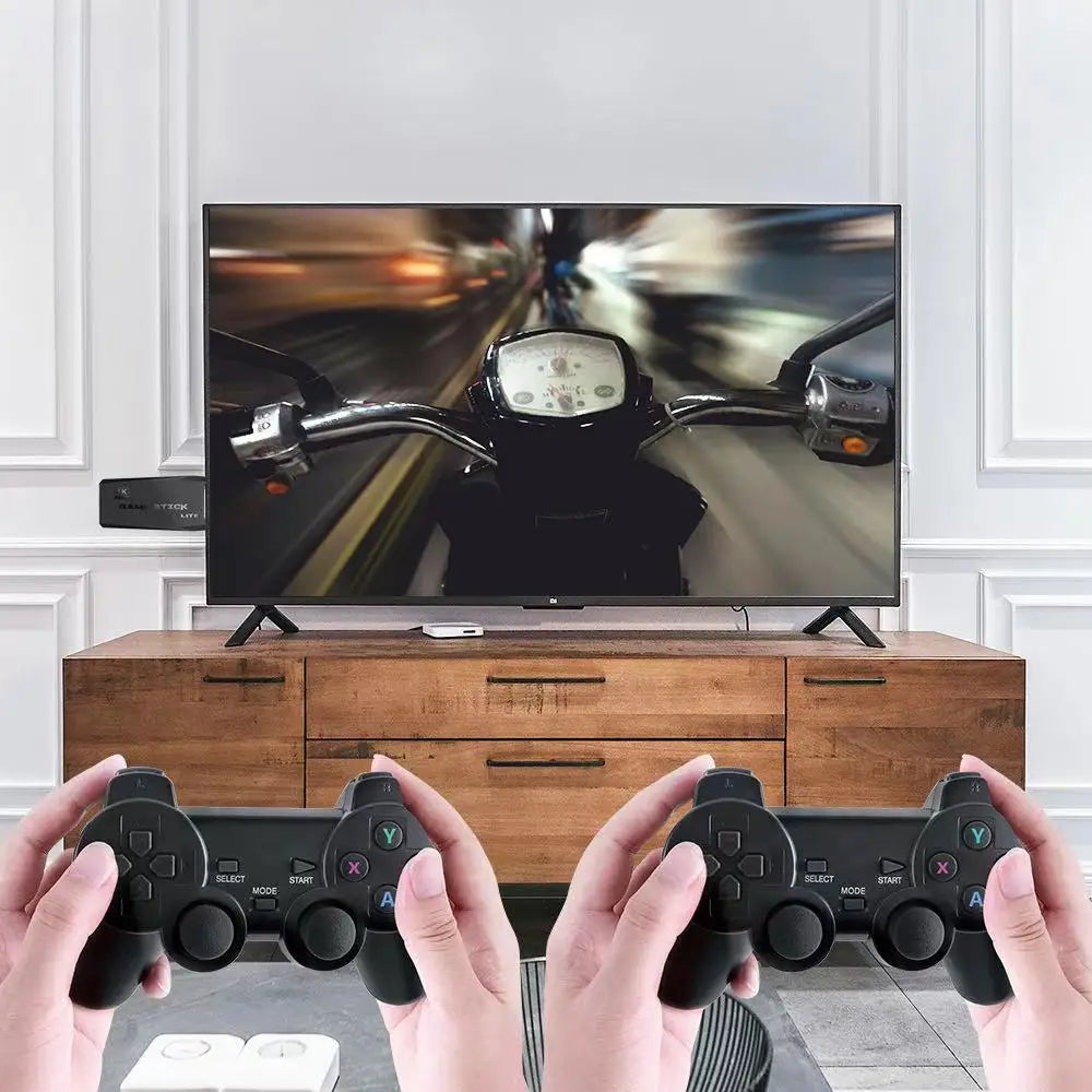 Игровые джойстики M8 Console 2.4G Dual Wireless Controller Game Stick 4K 10000 игр 64 ГБ Ретро-игра для PS1 Рождество