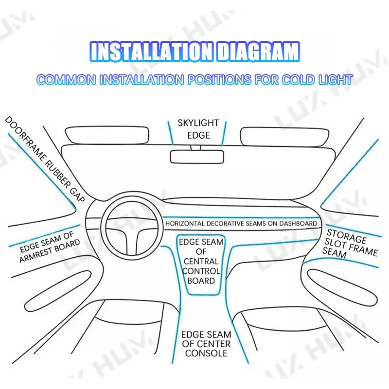 5-метровая подсветка салона автомобиля с USB-портом/прикуривателем, гибкая светодиодная лента для создания атмосферных эффектов, универсальная одноцветная неоновая лампа для автомобиля