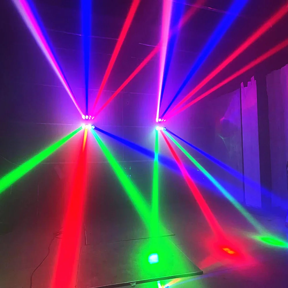 Светодиодный прожектор Spider Light RGBW 4-в-1 с функцией RGBW для вечеринок, DMX-управление, вращающаяся голова, сценический эффект