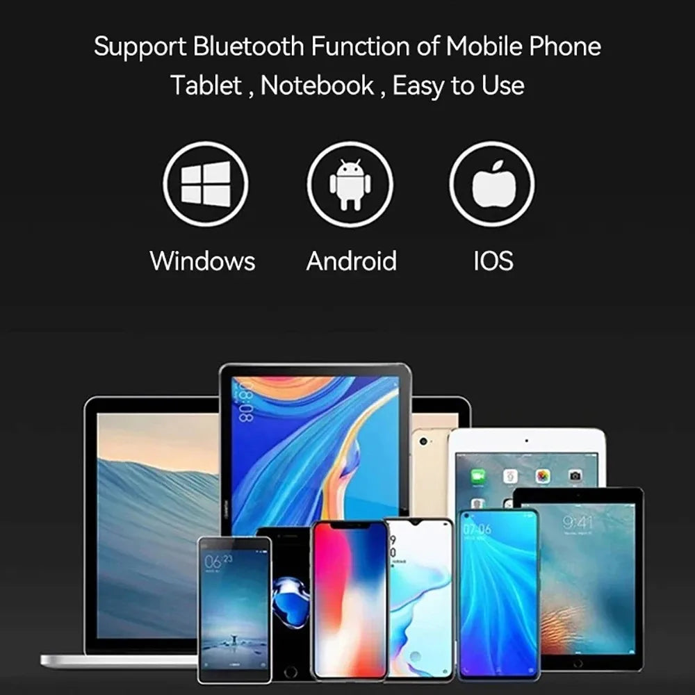 Мини-клавиатура, беспроводная складная клавиатура, Bluetooth-клавиатура, складная клавиатура с сенсорной панелью для Windows, Android, iPad, телефонов, перезаряжаемая