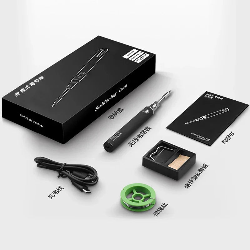 Электрический паяльник Xiaomi с беспроводной зарядкой, мини-портативный паяльник, ремонтные принадлежности, запчасти для инструментов, НОВЫЙ