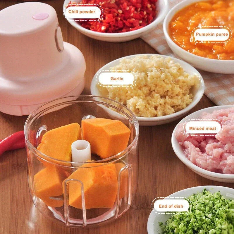 Мини-электрический измельчитель чеснока, мясорубка, машина для давки чеснока, прочная и долговечная машина для измельчения имбиря и овощей, устройство для приготовления детского питания