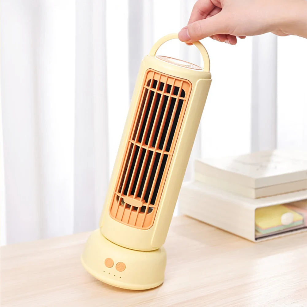 Настольный мини-вентилятор с 3 скоростями и вращением на 90°. Бесшумный вентилятор для охлаждения. Вентилятор для домашнего офиса, настольного компьютера, спальни.