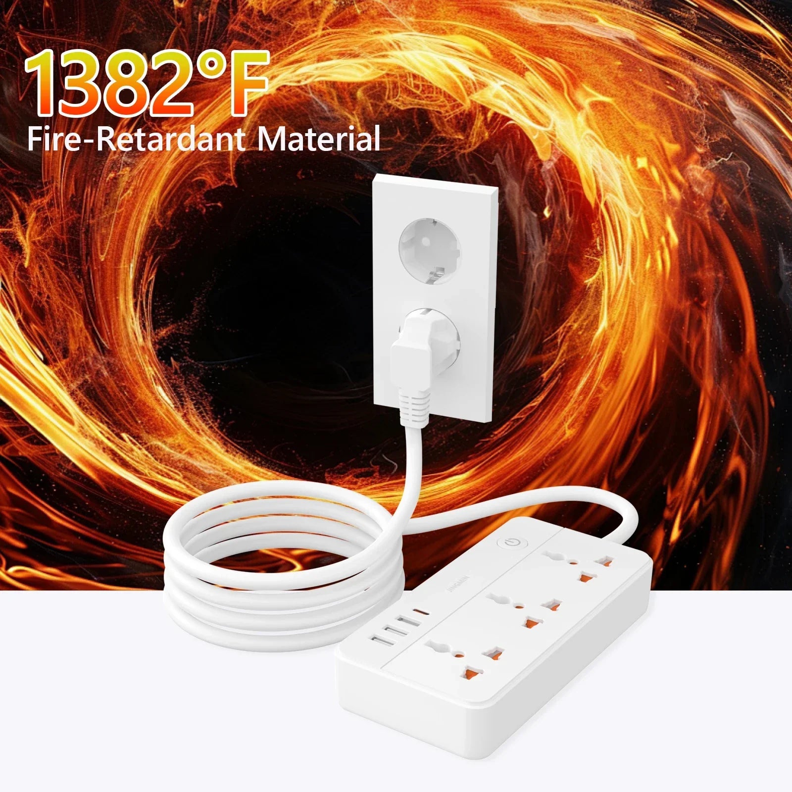 Универсальная вилка Power Multi Tap, розетка EU, удлинитель с удлинителем 1,5 м, порт USB типа C, зарядная электрическая розетка