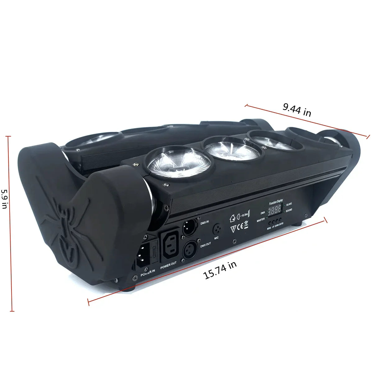 Светодиодный прожектор Spider Light RGBW 4-в-1 с функцией RGBW для вечеринок, DMX-управление, вращающаяся голова, сценический эффект