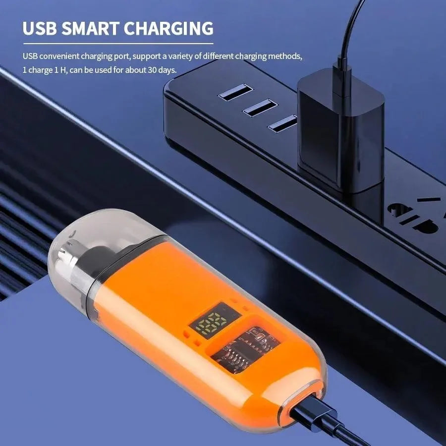 Перезаряжаемый триммер для волос в носу, USB-зарядка, двухсторонние лезвия, электрический портативный мужской мини-триммер для волос в носу, набор для ухода за лицом