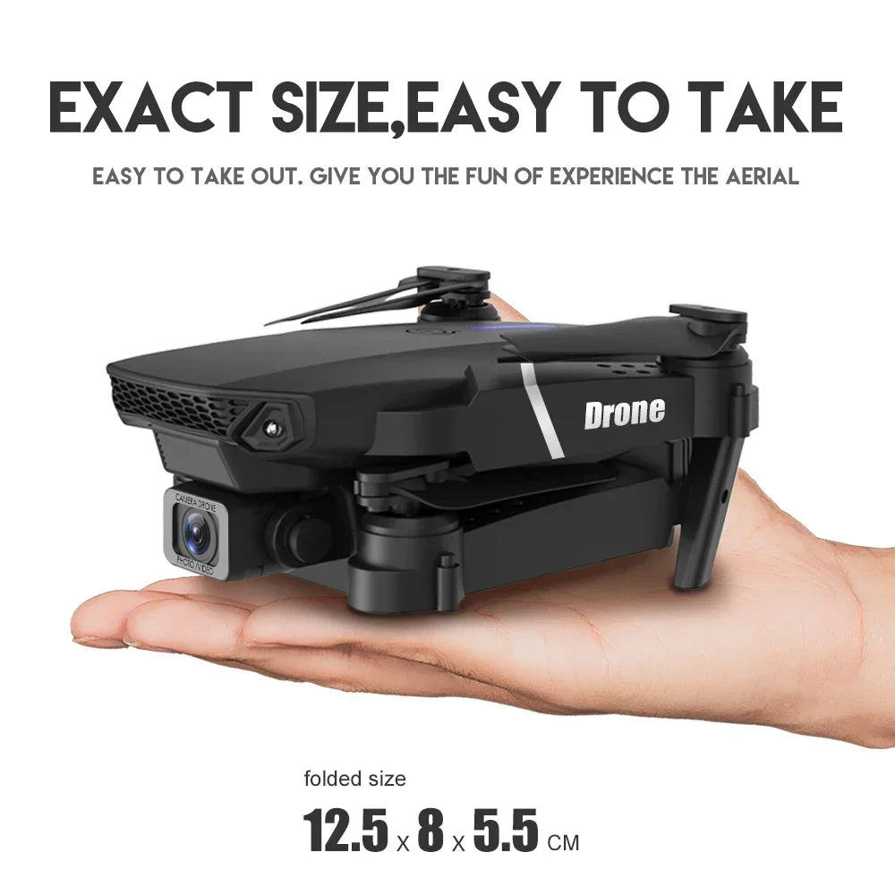 KBDFA 2023 Новый дрон E88 Pro WIFI FPV с широкоугольной камерой HD 4K 1080P, регулировкой высоты, радиоуправляемый складной квадрокоптер, дрон, вертолет, игрушки, подарок