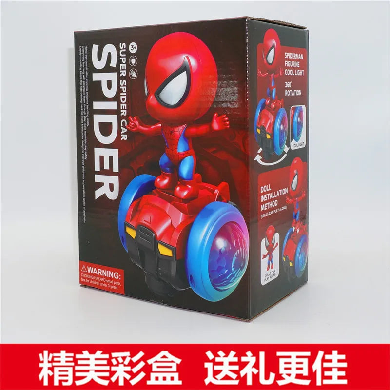 Автоматический поворотник Marvel Spiderman, скейтборд, акустооптическая машина, электромузыкальные игрушки, трюковые самокаты, подарки