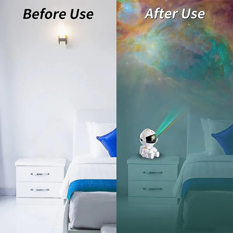 Светодиодный ночник-проектор Galaxy Star, звездное небо, астронавт, лампа для украшения спальни, дома, декоративная