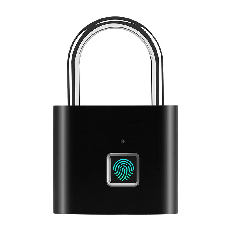 Замок с отпечатком пальца и зарядкой через USB без ключа, водонепроницаемый дверной замок, разблокировка за 1 секунду, портативный противоугонный замок из цинка