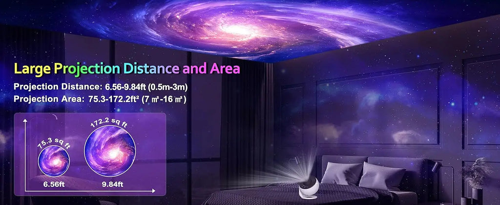 Проектор Galaxy для спальни, 13 фильмов, HD-изображение, звездный проектор, ночник, вращающийся на 360°, детский планетарий
