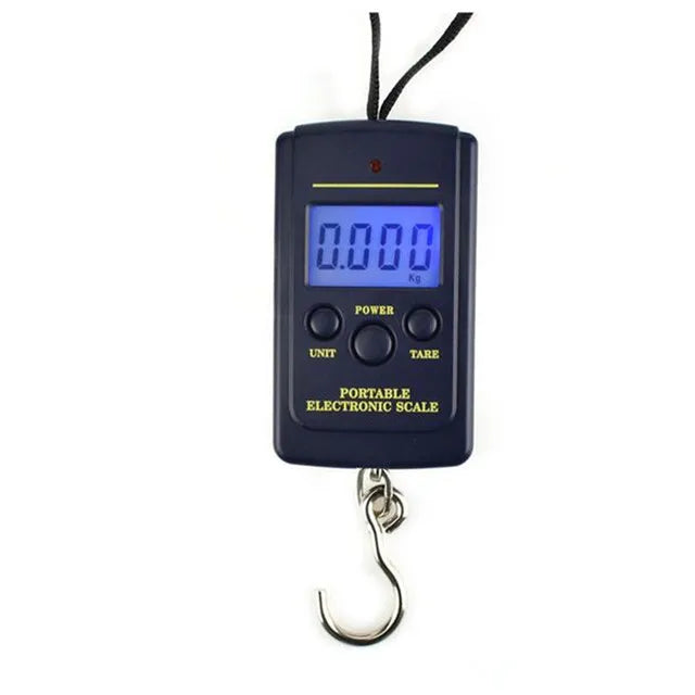 Цифровые весы для багажа 50 кг/110 фунтов, подвесные весы 40 кг*10 г с подсветкой, электронные портативные дорожные весы для чемодана, подвесные весы