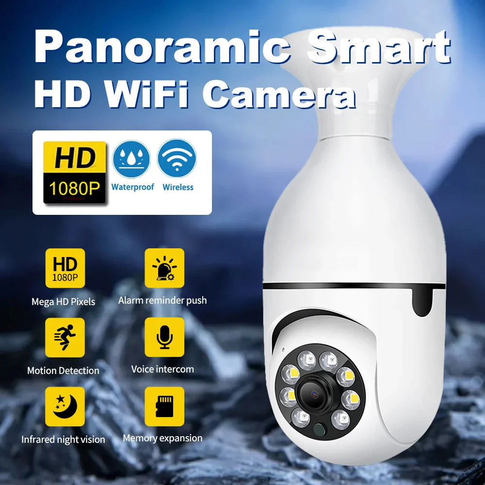 Intelligenc A6 Bulb Camera High-Definition Night Vision Security Monitoring 360 Degree Panoramic Indoor Wireless Wifi Camera E27