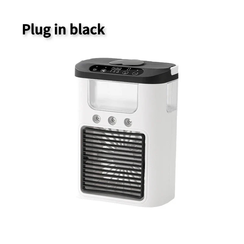 Новый мини-портативный бытовой увлажнитель воздуха с тремя струями, USB-вентилятор, светодиодный ночник, охладитель воздуха, настольный охладитель воздуха