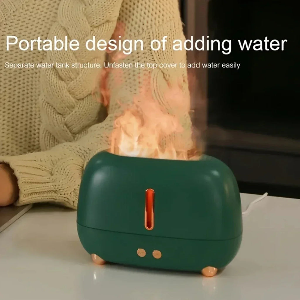 ‌2025 New USB Essential Oil Diffuser - Flame LED Humidifier for Baby Room, Office Desk, Gift Idea