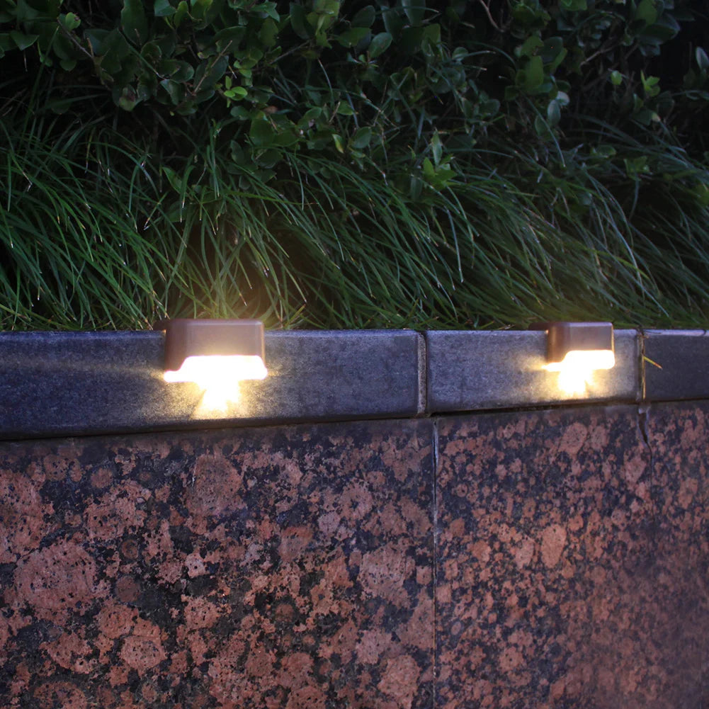 LED Solar Lights Outdoor Garden Lights IP65 Waterproof Solar Step Deck Light Lamp Sunlight Courtyard Decor Solar Garden Lights