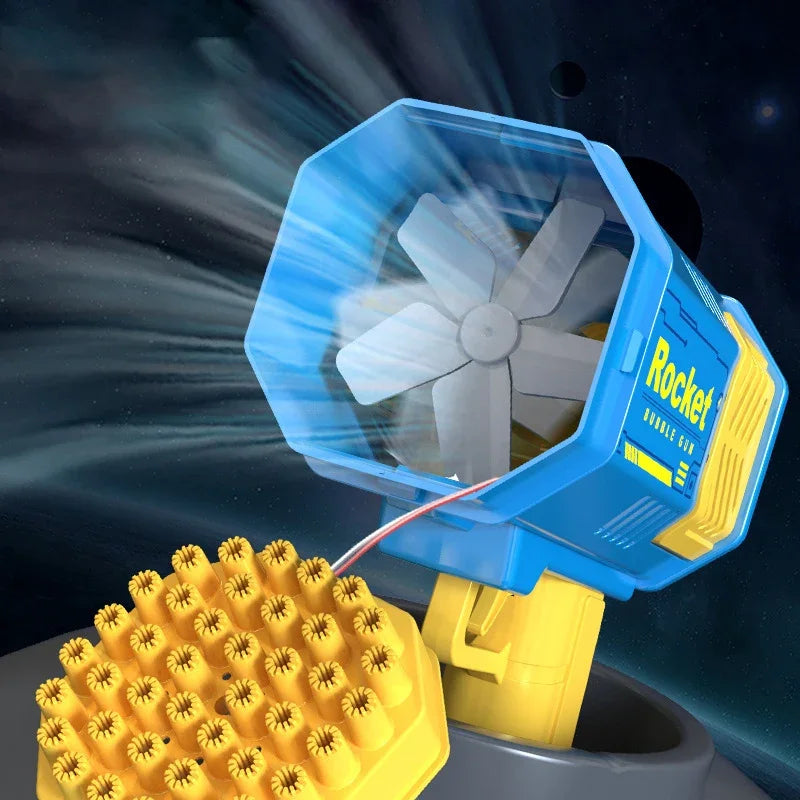 69 Hole Rocket Launcher Handheld Portable Electric Automatic Bubble Gun for Boys and Girls （Without Bubble Water）