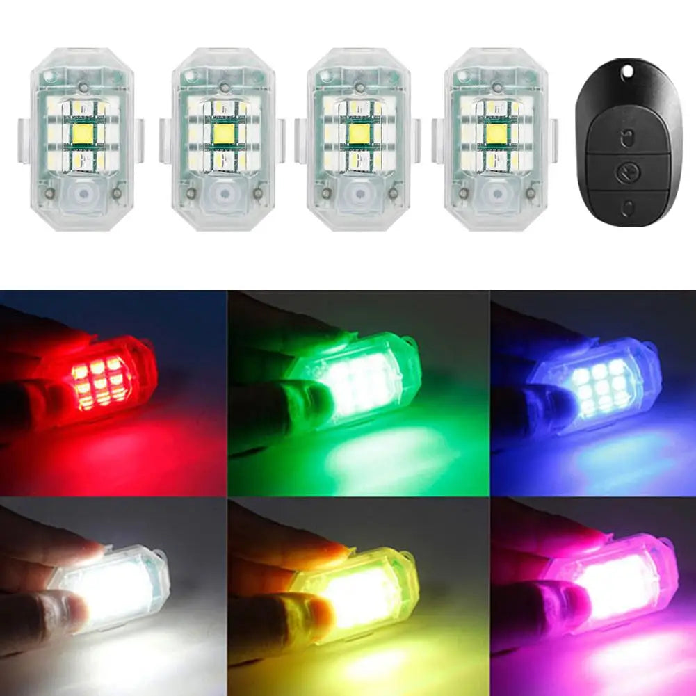 Беспроводной светодиодный стробоскоп для мотоцикла с дистанционным управлением, навигационный индикатор для самолета, автомобиля, велосипеда, дрона