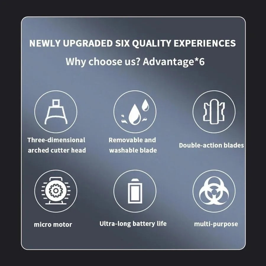 Перезаряжаемый триммер для волос в носу, USB-зарядка, двухсторонние лезвия, электрический портативный мужской мини-триммер для волос в носу, набор для ухода за лицом