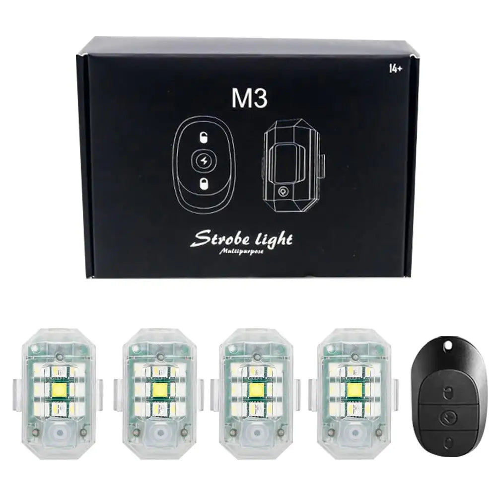 Беспроводной светодиодный стробоскоп для мотоцикла с дистанционным управлением, навигационный индикатор для самолета, автомобиля, велосипеда, дрона