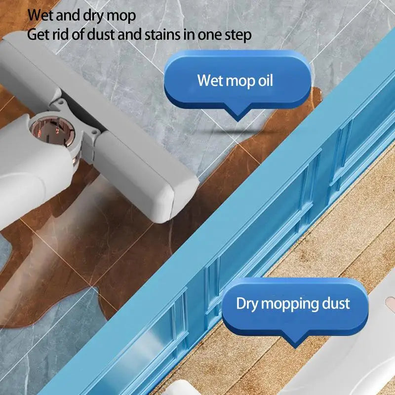 Телескопическая швабра Squeeze Small Mop. Портативная швабра с выжимным лезвием для влажной и сухой уборки. Хозяйственные ведра и аксессуары. Уборка и