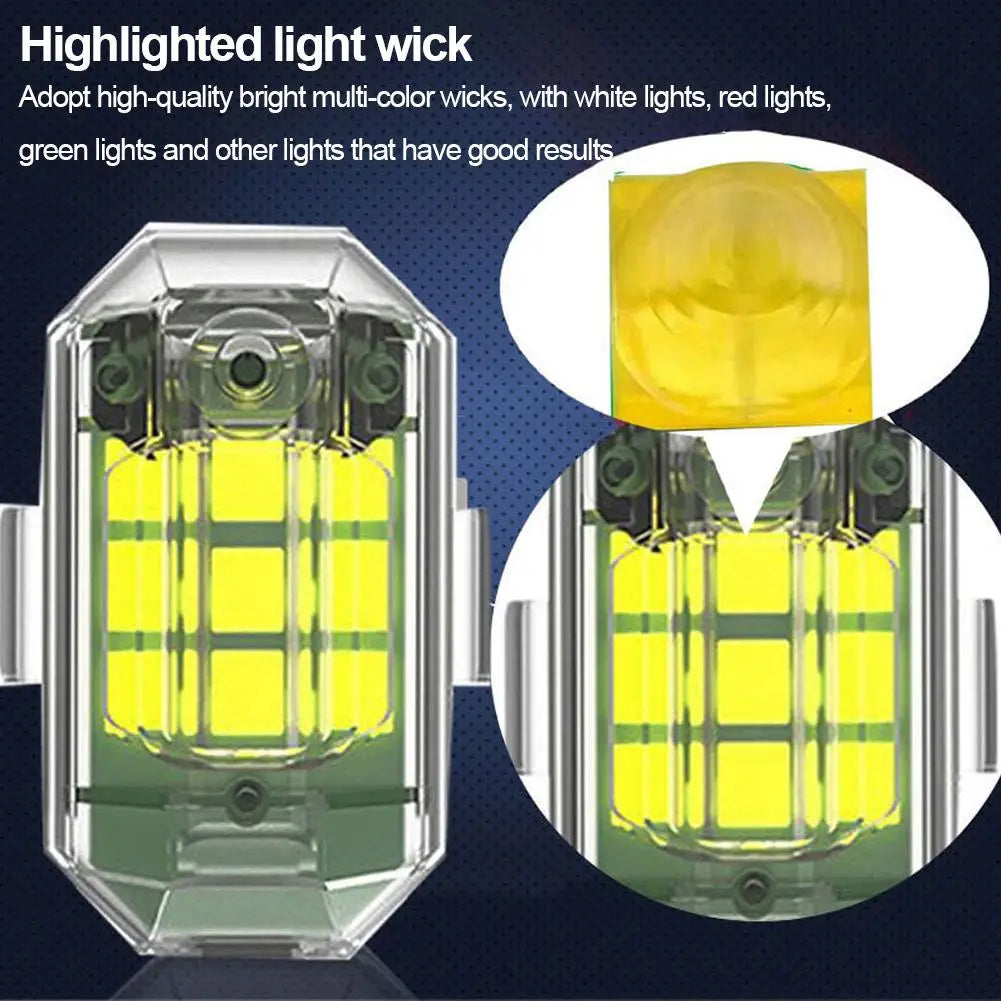 Беспроводной светодиодный стробоскоп для мотоцикла с дистанционным управлением, навигационный индикатор для самолета, автомобиля, велосипеда, дрона