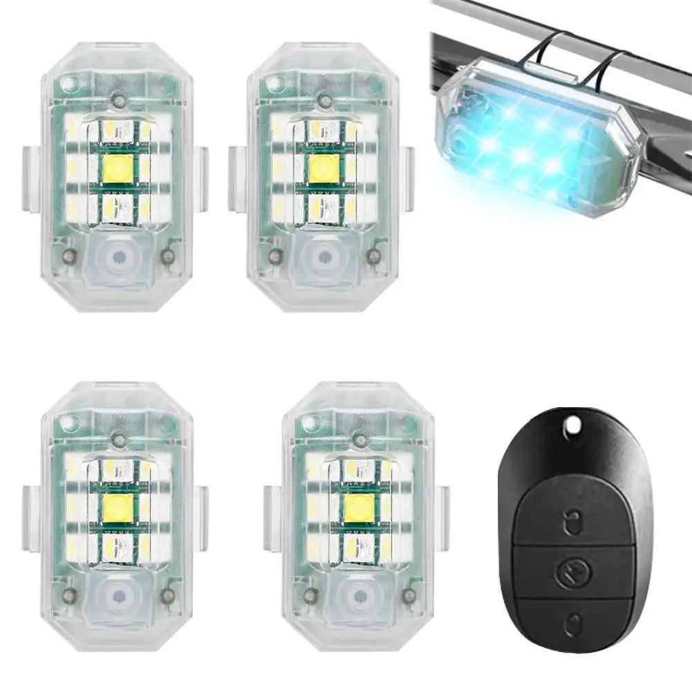 Беспроводной светодиодный стробоскоп для мотоцикла с дистанционным управлением, навигационный индикатор для самолета, автомобиля, велосипеда, дрона