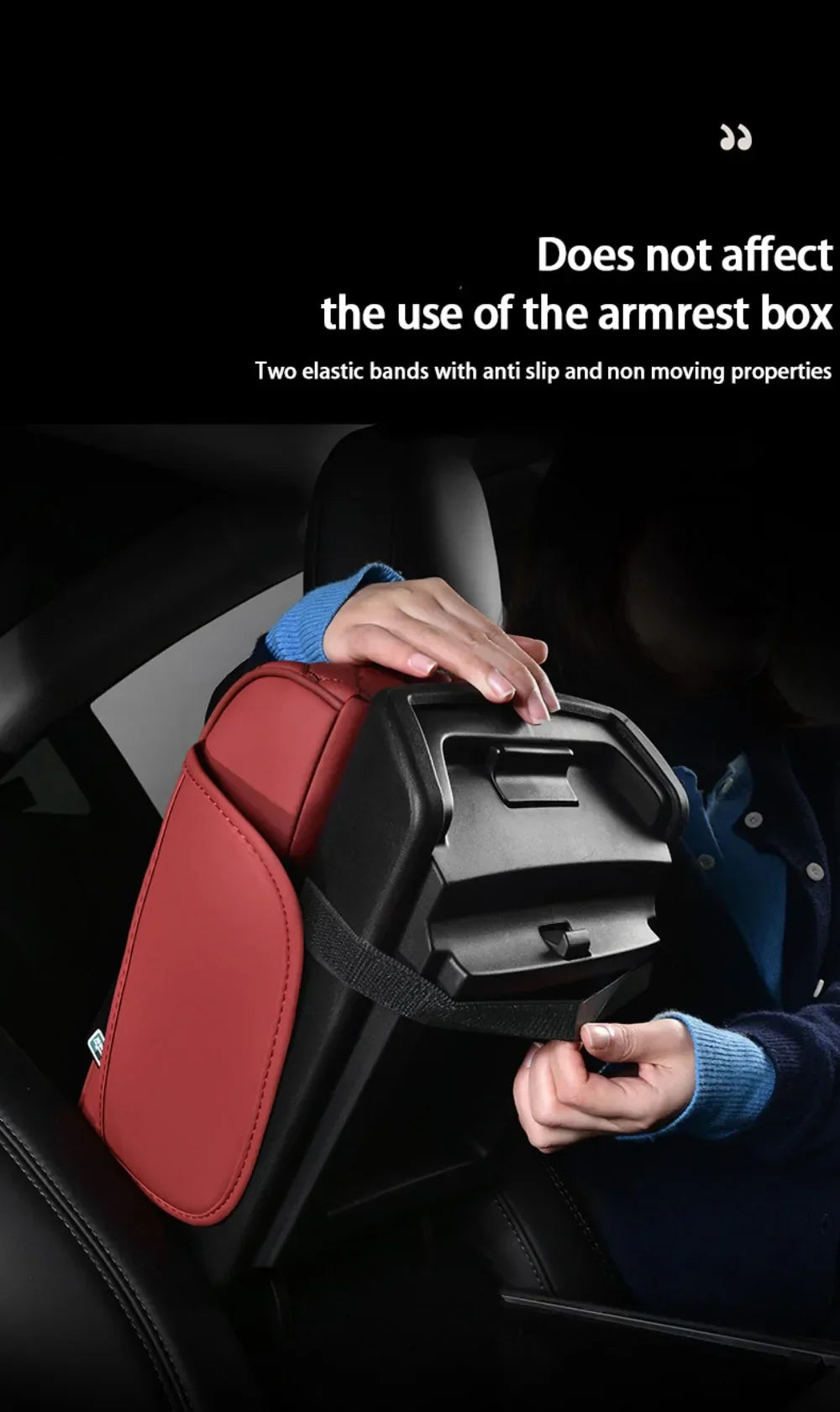 Портативная подушка для подлокотника центральной консоли из искусственной кожи, многофункциональная, увеличивающая высоту, с подстаканником и коробкой для салфеток