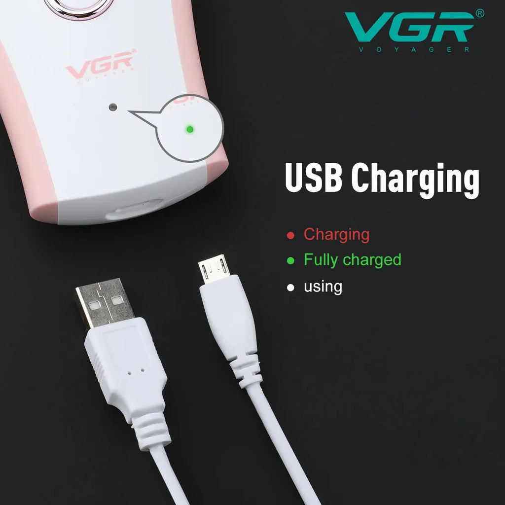 Эпилятор VGR 705, профессиональный эпилятор для удаления волос, аккумуляторный эпилятор для женщин, портативный электрический эпилятор