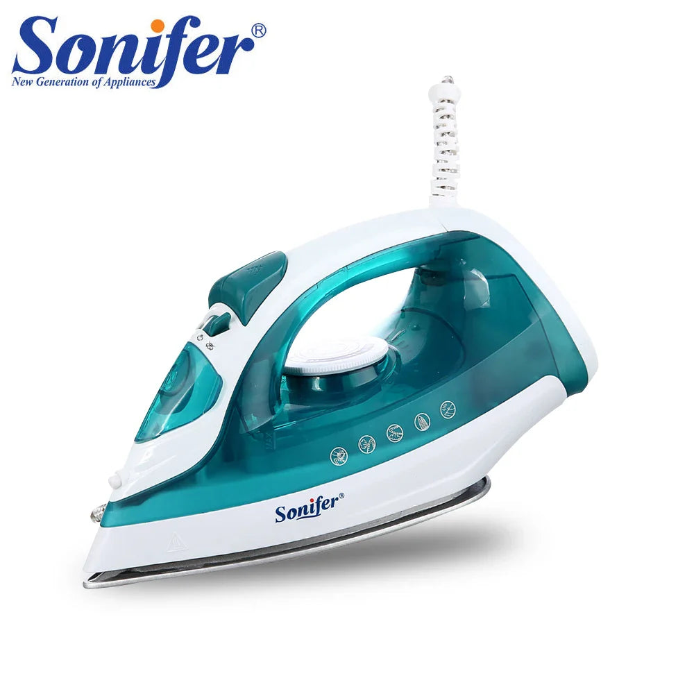 Паровой утюг Sonifer 1600 Вт, быстрый нагрев, резервуар для воды 160 мл, дорожный утюг, вертикальный, регулируемый пар, самоочищающаяся керамическая подошва