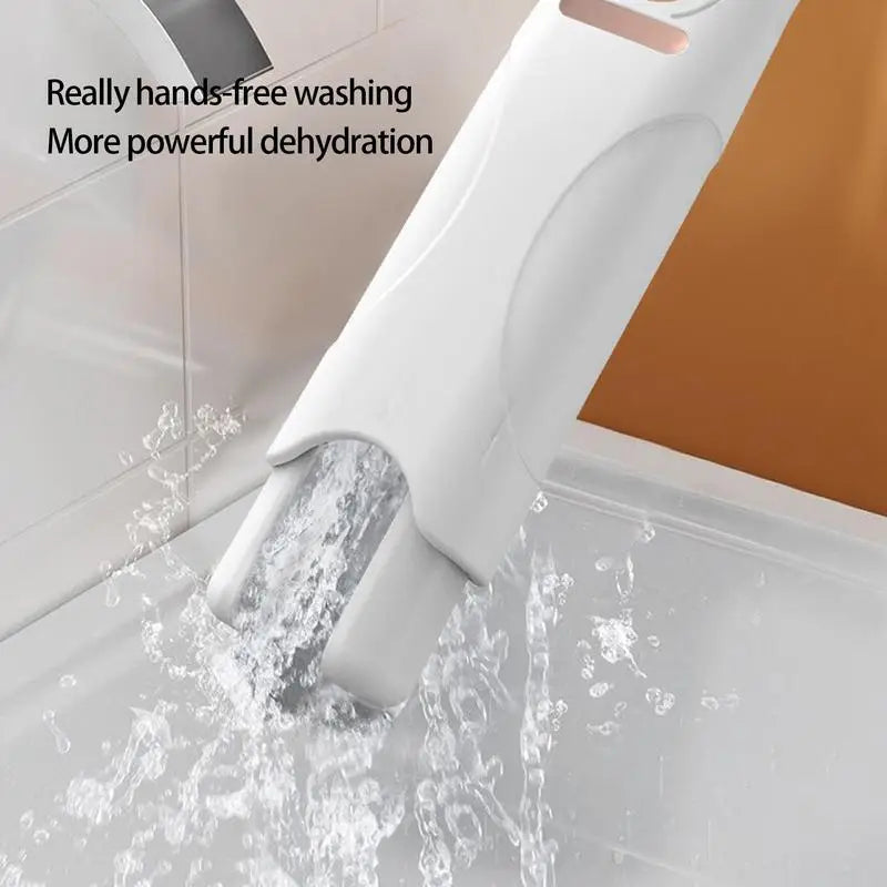 Телескопическая швабра Squeeze Small Mop. Портативная швабра с выжимным лезвием для влажной и сухой уборки. Хозяйственные ведра и аксессуары. Уборка и
