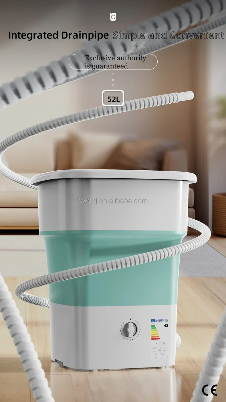 Портативная стиральная машина 52 л, складная мини-стиральная машина для нижнего белья и детской одежды