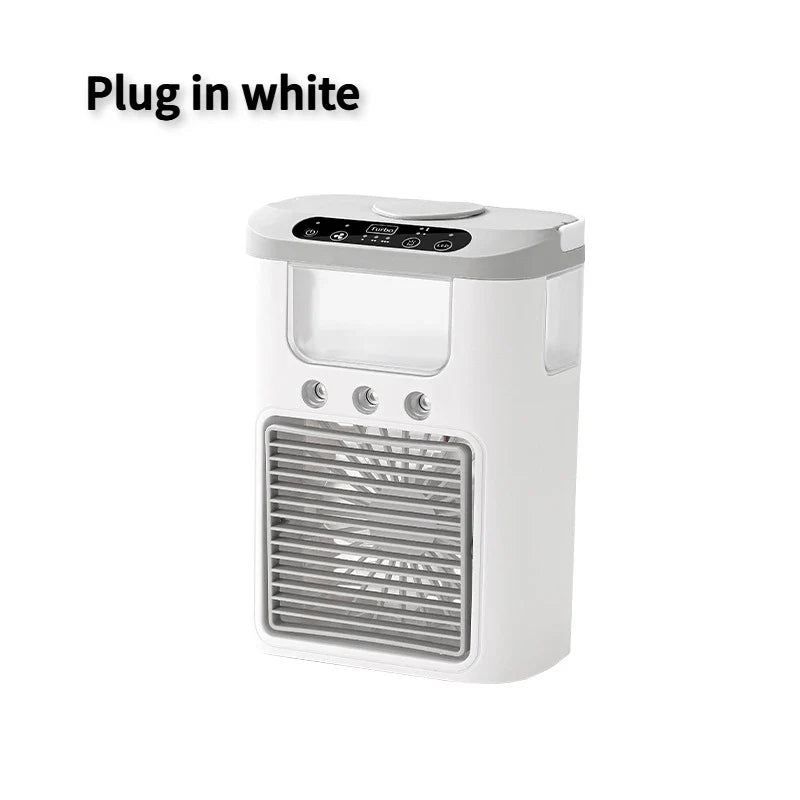 Новый мини-портативный бытовой увлажнитель воздуха с тремя струями, USB-вентилятор, светодиодный ночник, охладитель воздуха, настольный охладитель воздуха