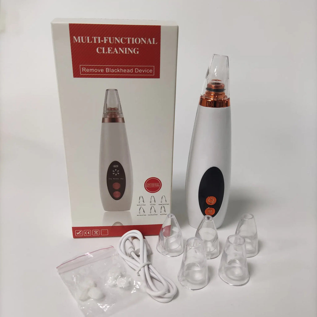 Очиститель пор с зарядкой и дисплеем. Устройство для отсасывания черных точек. Экспортер для очищения лица от прыщей и черных точек.