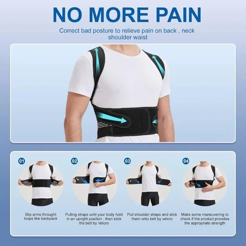 Back Shoulders Support Posture Corrector for Females Gym Rehabilitationequipment Yoga Back Belts Corset Lumbar Back Corrector