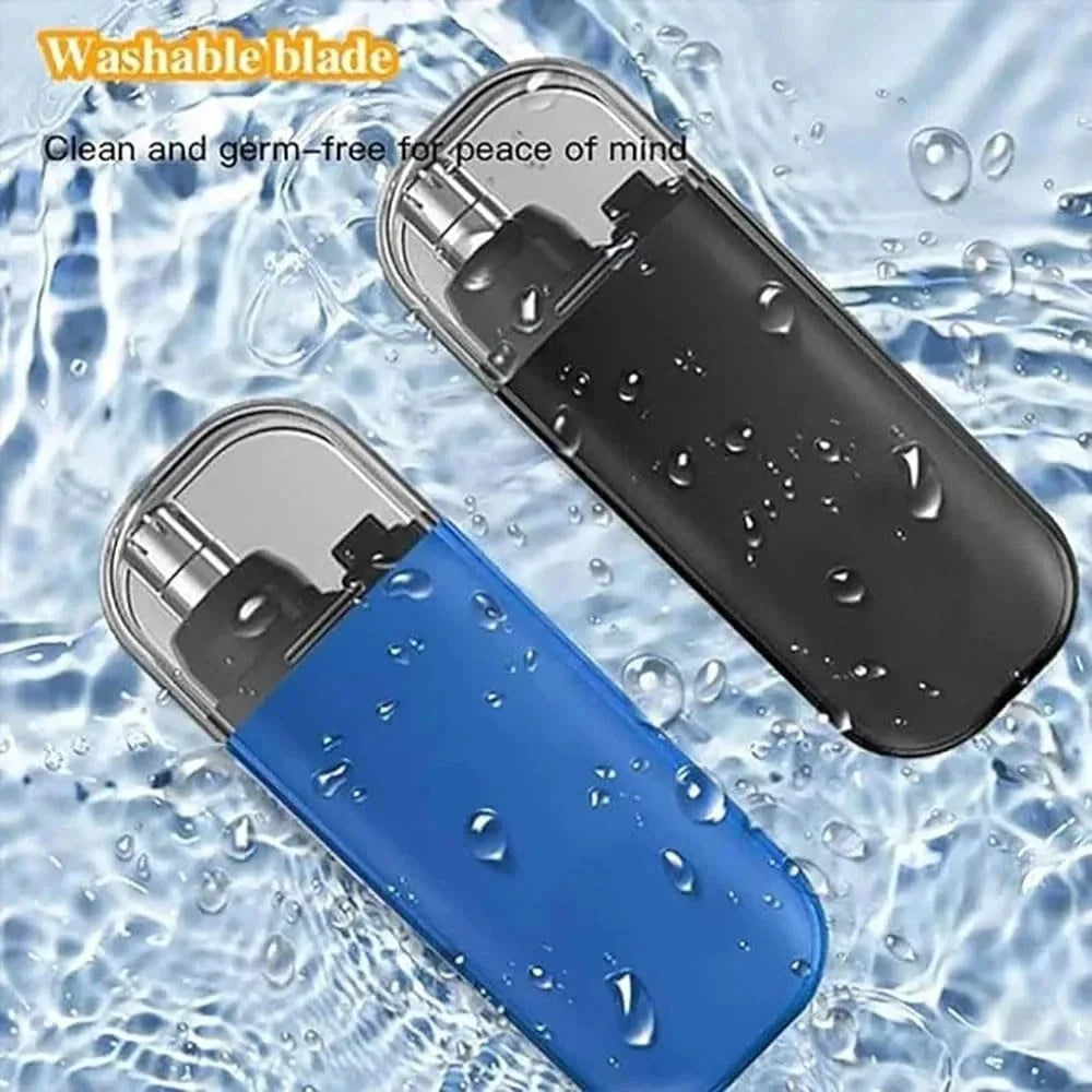 Перезаряжаемый триммер для волос в носу, USB-зарядка, двухсторонние лезвия, электрический портативный мужской мини-триммер для волос в носу, набор для ухода за лицом