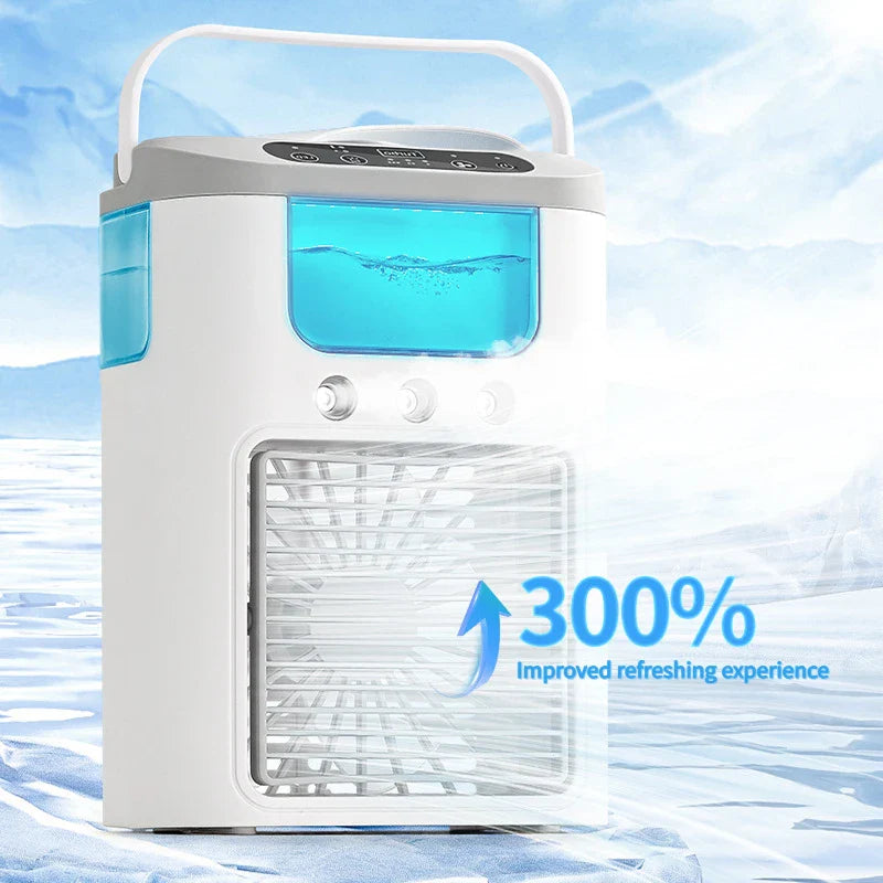 Новый мини-портативный бытовой увлажнитель воздуха с тремя струями, USB-вентилятор, светодиодный ночник, охладитель воздуха, настольный охладитель воздуха