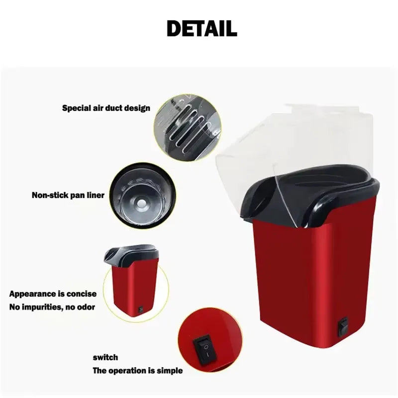 Аппарат для попкорна, полностью автоматический, мини-аппарат для попкорна, старомодный аппарат для попкорна, детский аппарат для попкорна, электрический