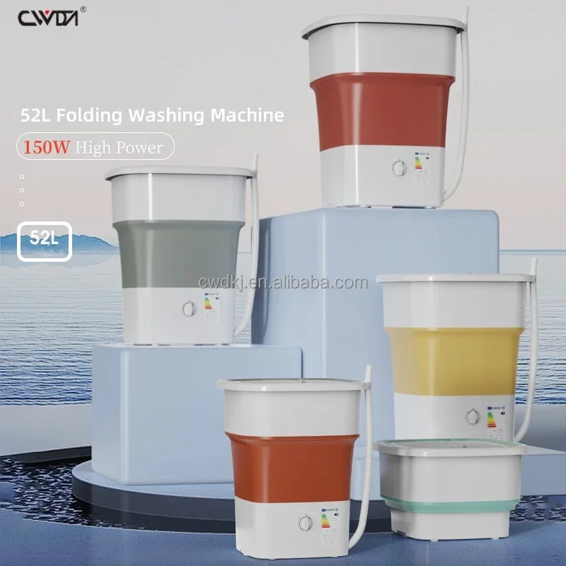 Портативная стиральная машина 52 л, складная мини-стиральная машина для нижнего белья и детской одежды