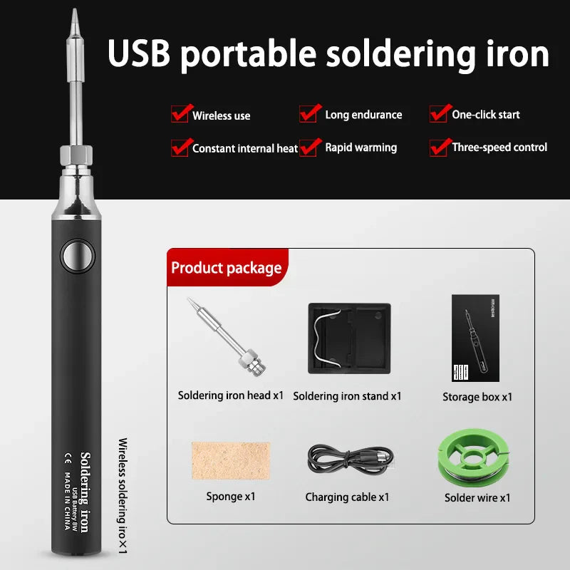 Xiaomi Wireless Charging Electric Soldering Iron Solder Iron Mini Portable Soldering Iron Tip Rework Accessories Tool Parts NEW