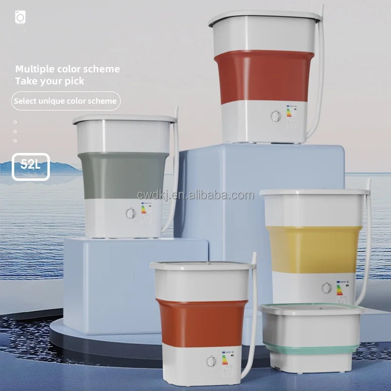 Портативная стиральная машина 52 л, складная мини-стиральная машина для нижнего белья и детской одежды