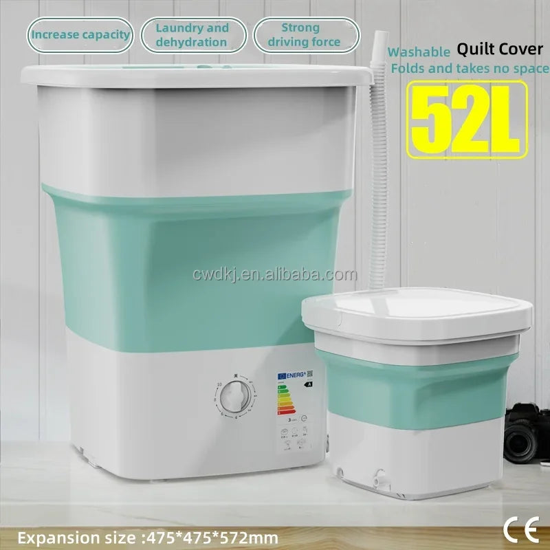 Портативная стиральная машина 52 л, складная мини-стиральная машина для нижнего белья и детской одежды
